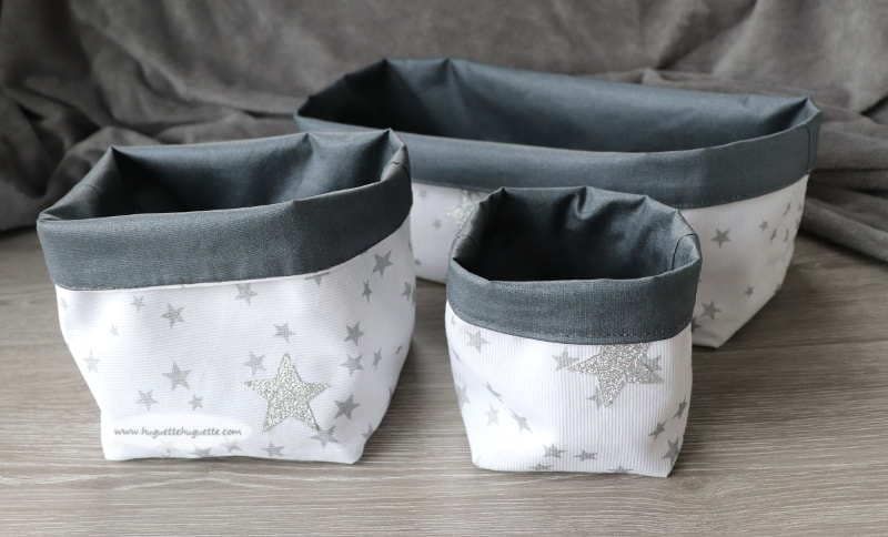 Liste Roxanne et Arnaud / Panier en tissu personnalisée