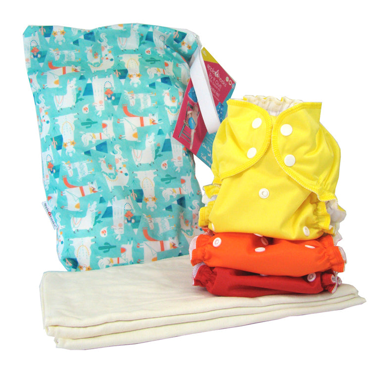 Liste Audrey et Thimoty / APPLECHEEKS - PACK DECOUVERTE Couches Lavables - TE2 (Tout en 2) - Taille Unique (2.8-16kg)
