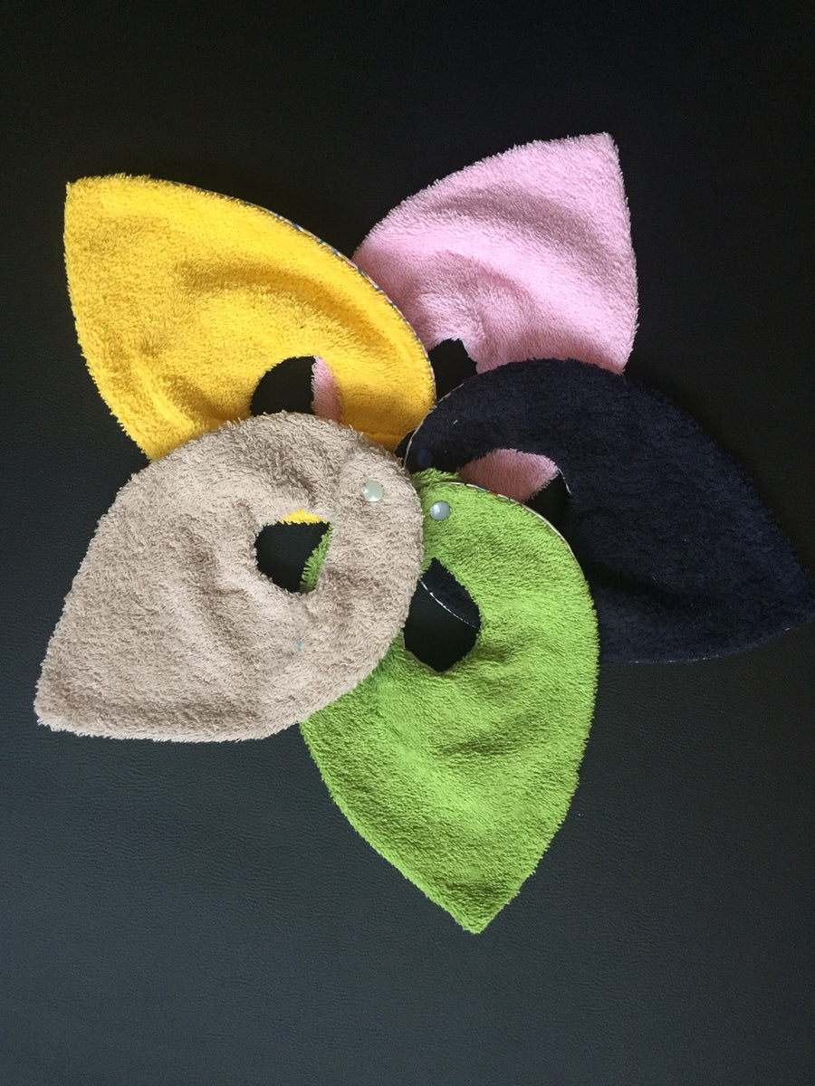 Petits bavoirs éponge/coton