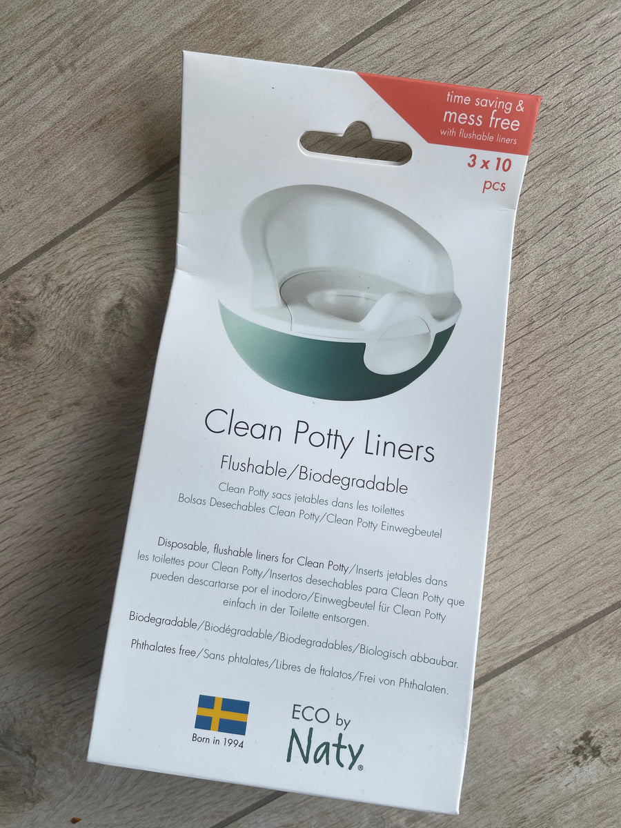 Clean potty Liners - Petit pot avec sacs biodégradables