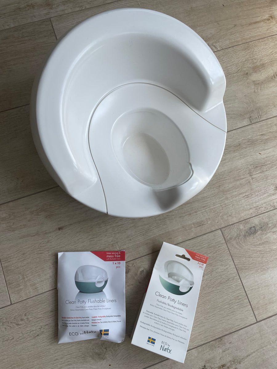 Clean potty Liners - Petit pot avec sacs biodégradables