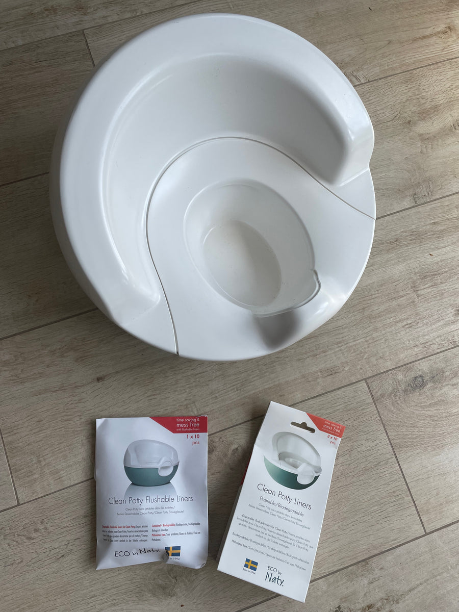Clean potty Liners - Petit pot avec sacs biodégradables
