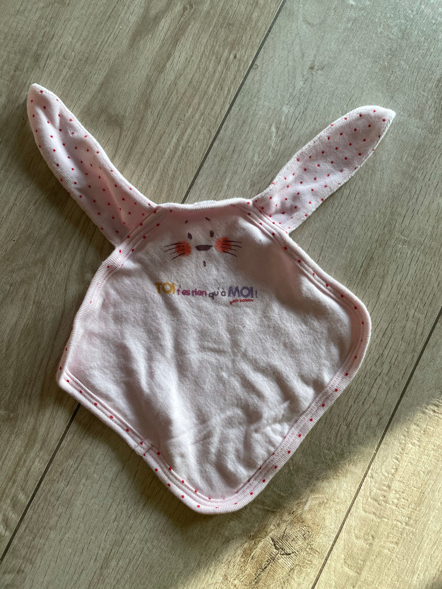 Petit bateau - doudou plat lapin rose