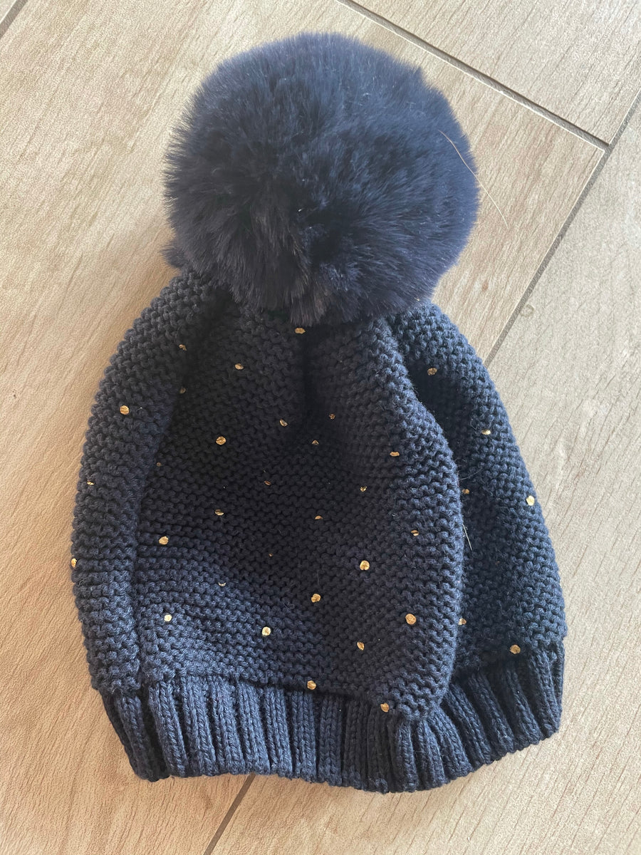 Bonnet bleu/or