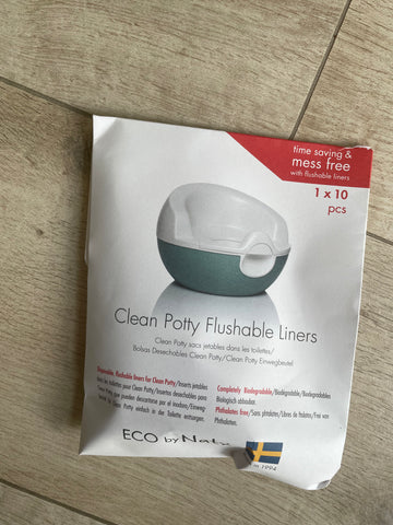 Clean potty Liners - Petit pot avec sacs biodégradables